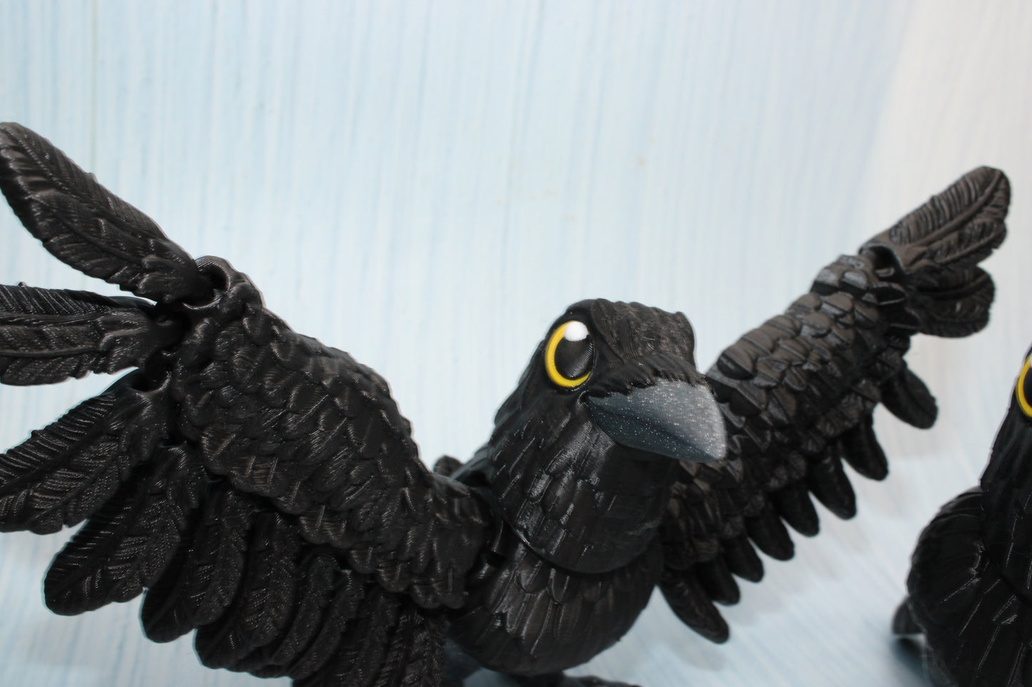 Falcon  or Crow 3D Printed Articulated Flexi Fidget Figurine - Wonderland 3D Printing 
