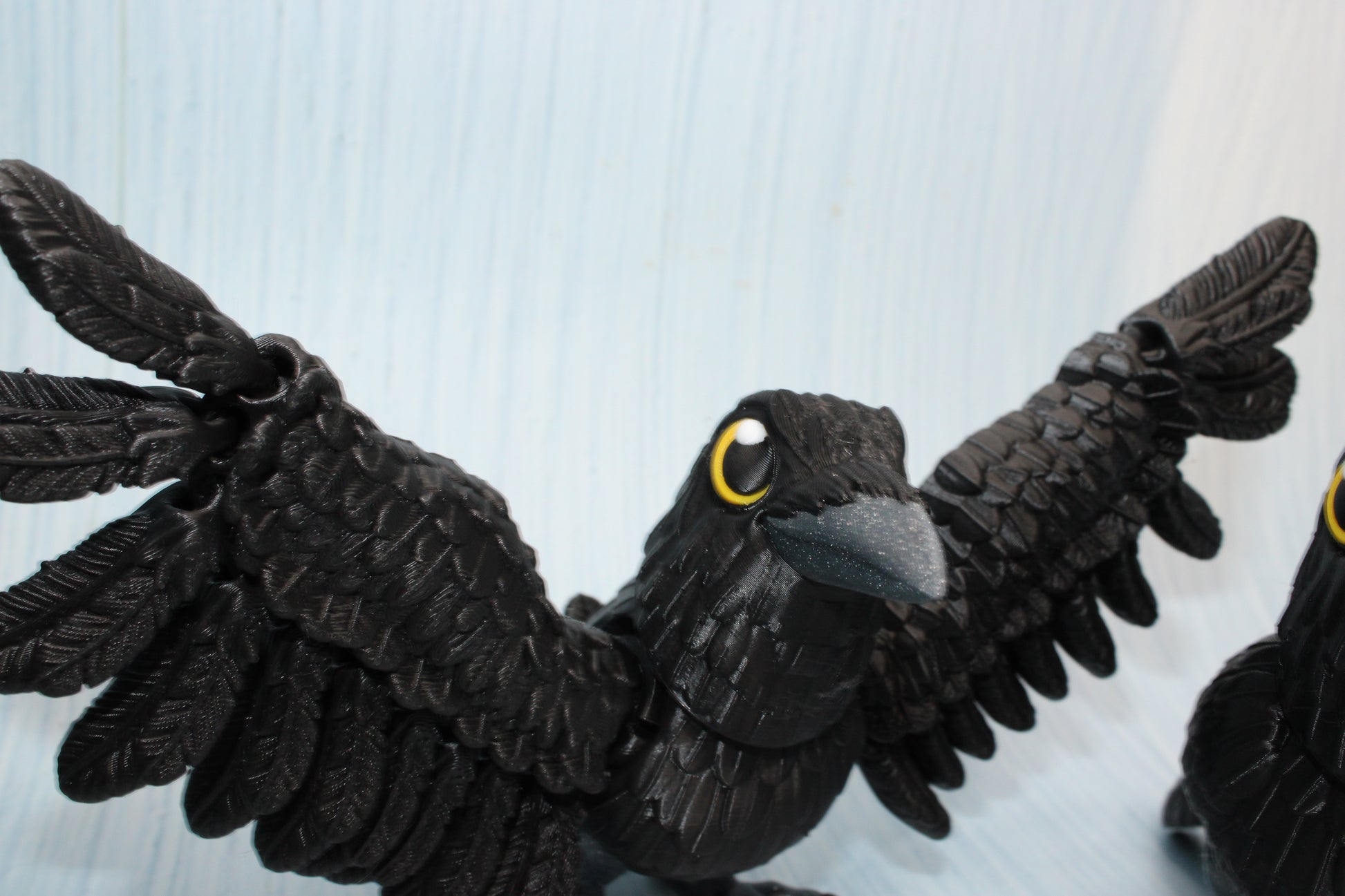 Falcon  or Crow 3D Printed Articulated Flexi Fidget Figurine - Wonderland 3D Printing 