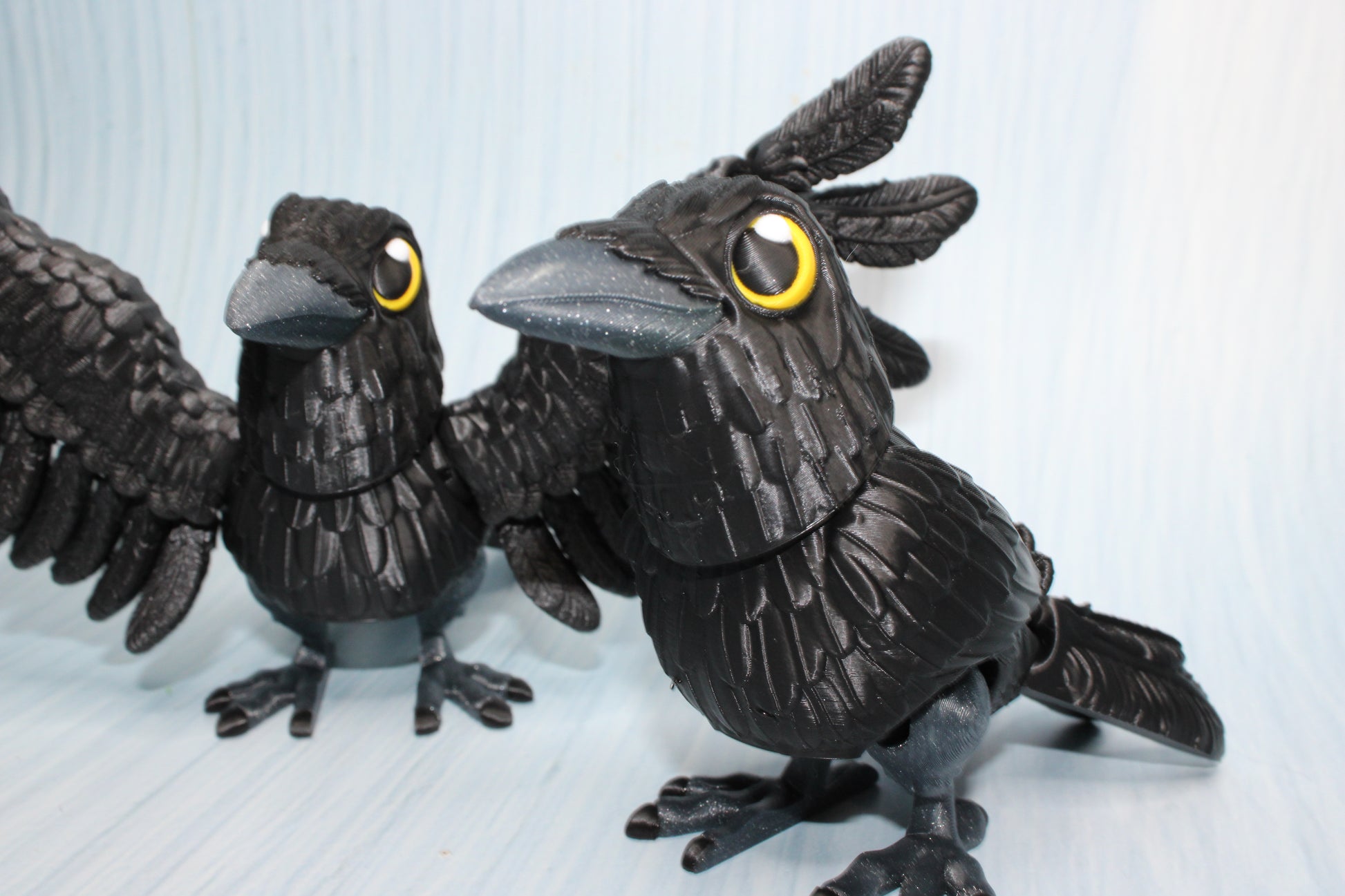 Falcon  or Crow 3D Printed Articulated Flexi Fidget Figurine - Wonderland 3D Printing 