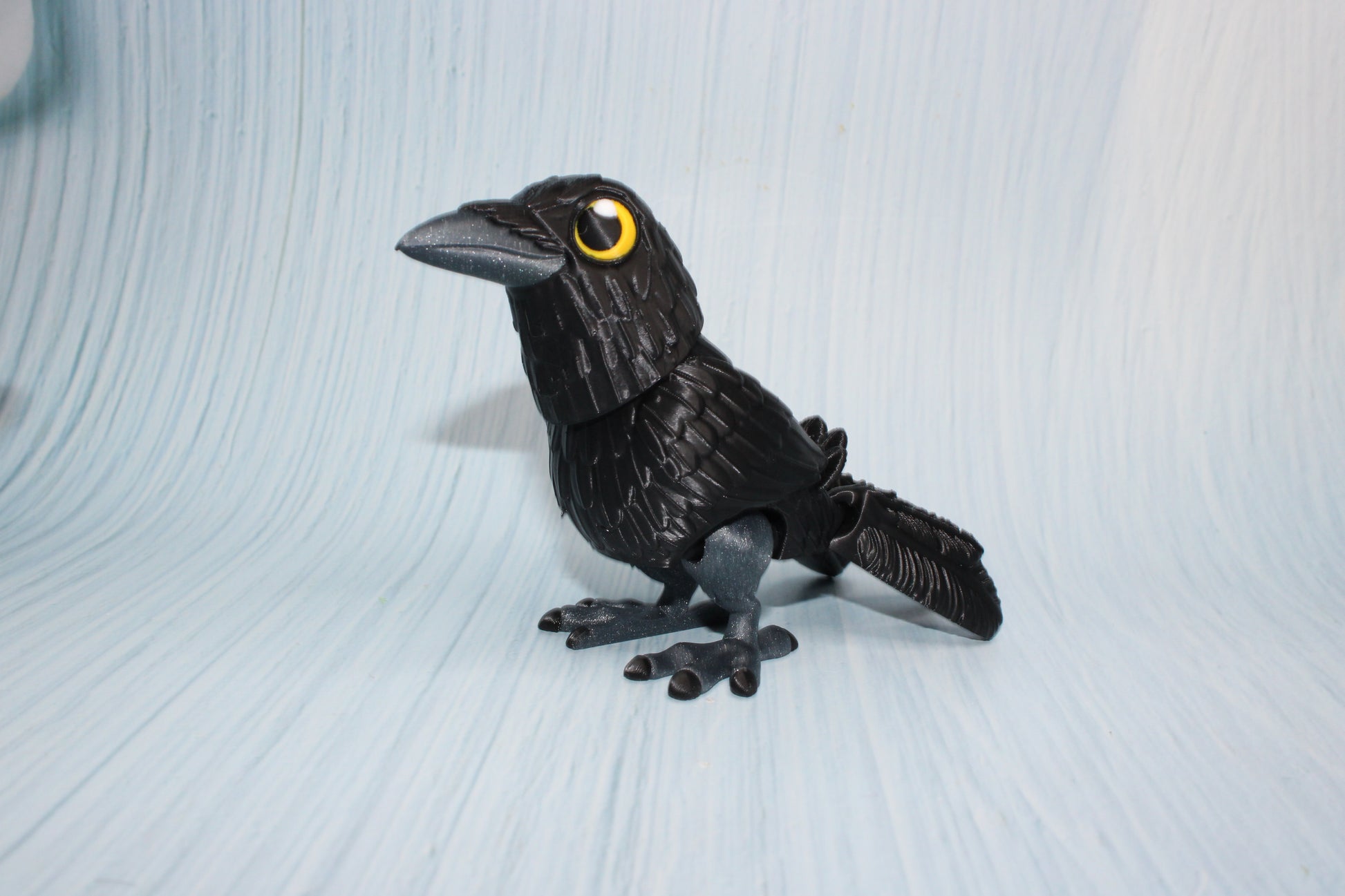 Falcon  or Crow 3D Printed Articulated Flexi Fidget Figurine - Wonderland 3D Printing 