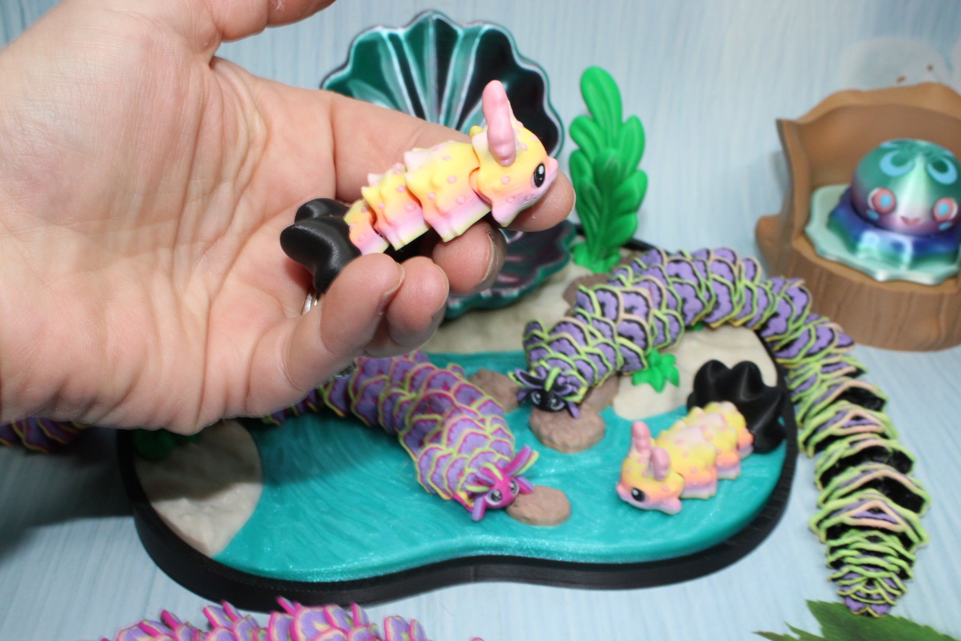 3d printed Sea Slug Playset - Wonderland 3D Printing 