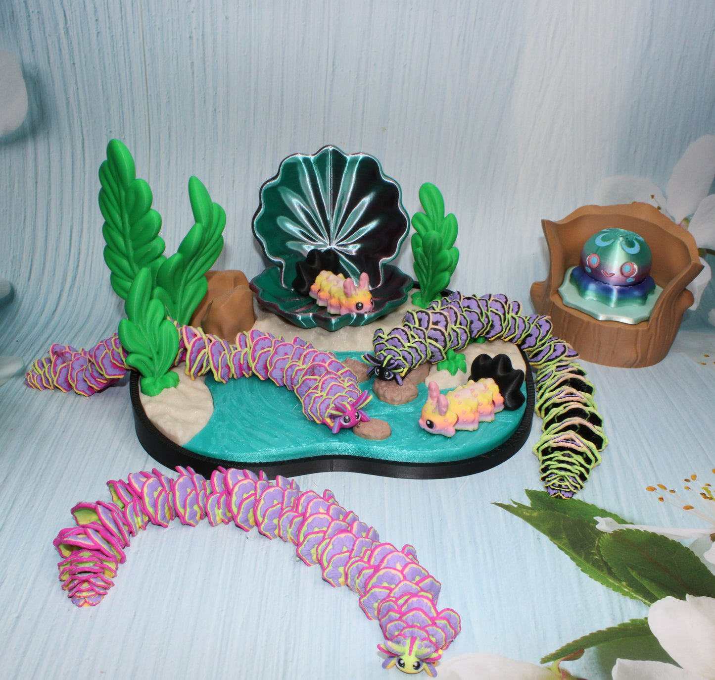 3d printed Sea Slug Playset - Wonderland 3D Printing 