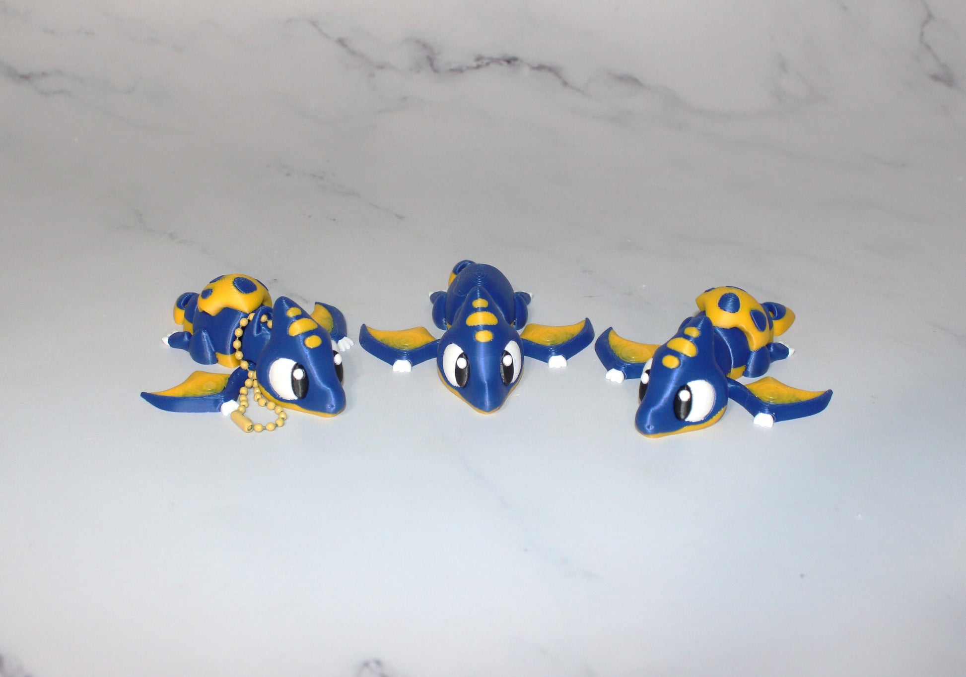Mini Dinosaurs 3 inches long-3D Printed Articulated Figurine Fidget Toy-Bag Charm Options - Wonderland 3D Printing 