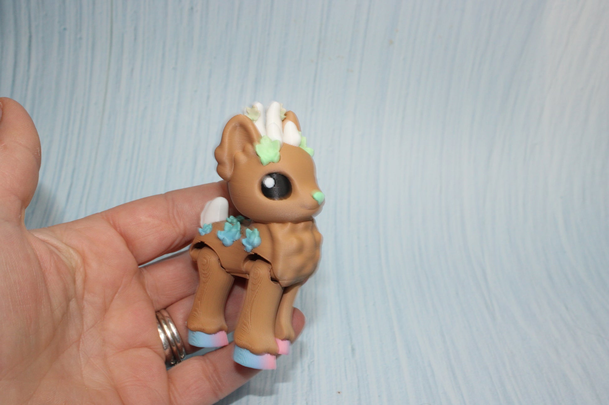 Blossom Deer 3" tall 3d printed - Wonderland 3D Printing 