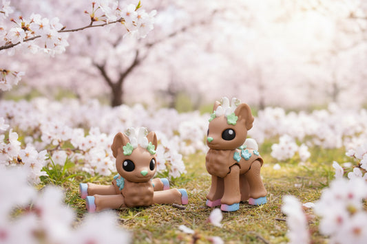 Blossom Deer 3" tall 3d printed - Wonderland 3D Printing 