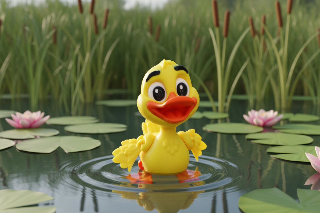 3D Printed Articulated Duck or Mallard 4.5"t - Wonderland 3D Printing 