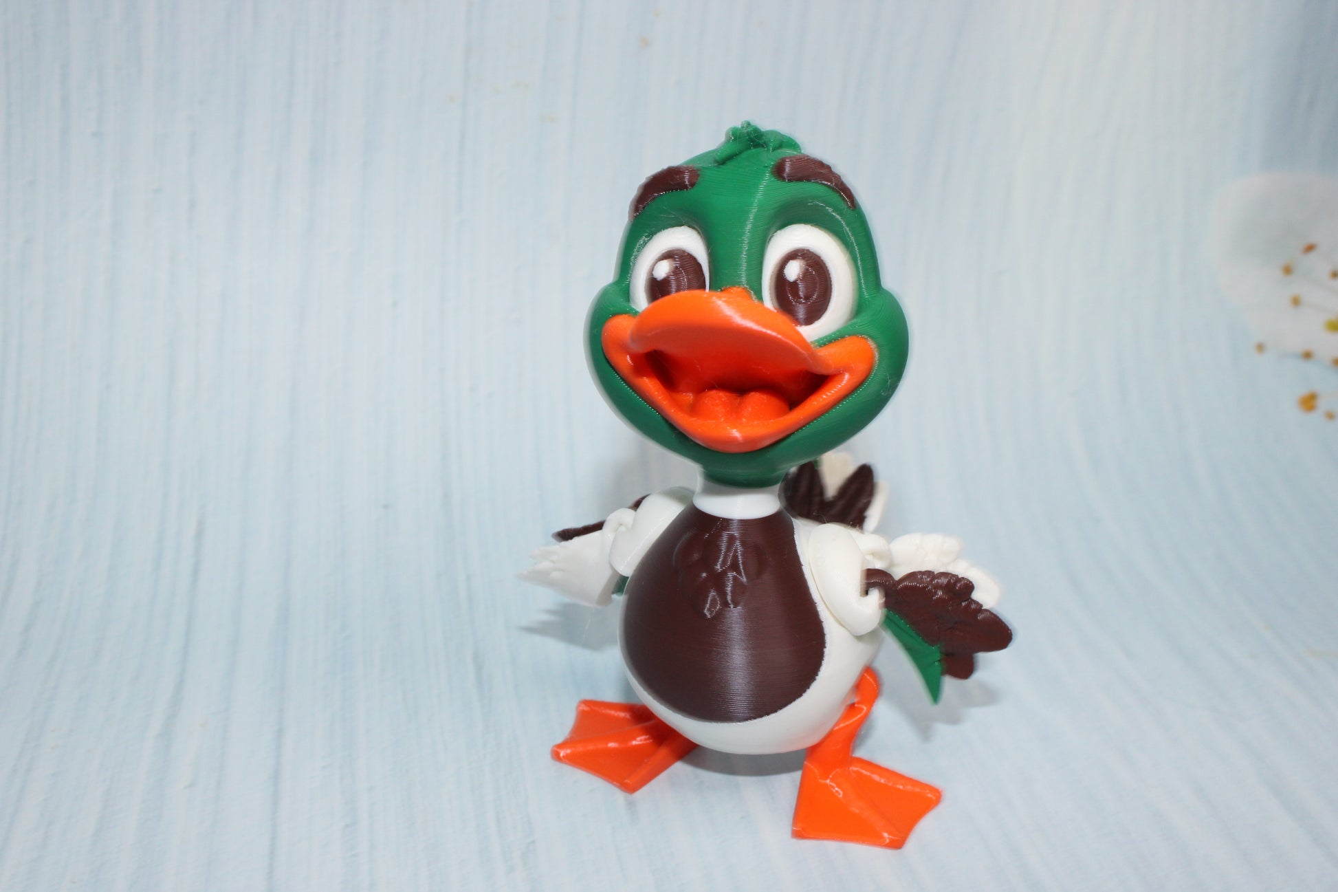3D Printed Articulated Duck or Mallard 4.5"t - Wonderland 3D Printing 