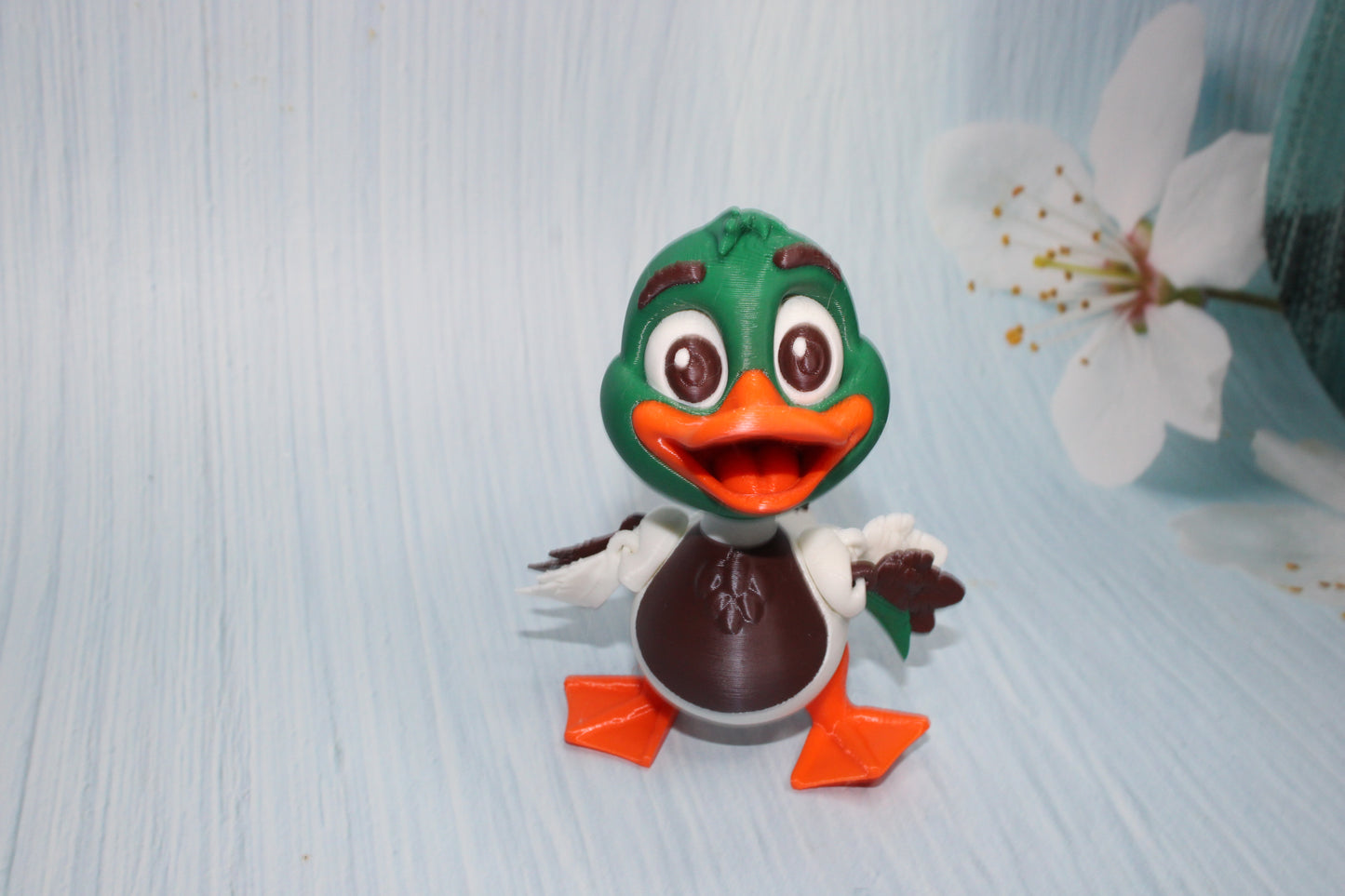 3D Printed Articulated Duck or Mallard 4.5"t - Wonderland 3D Printing 