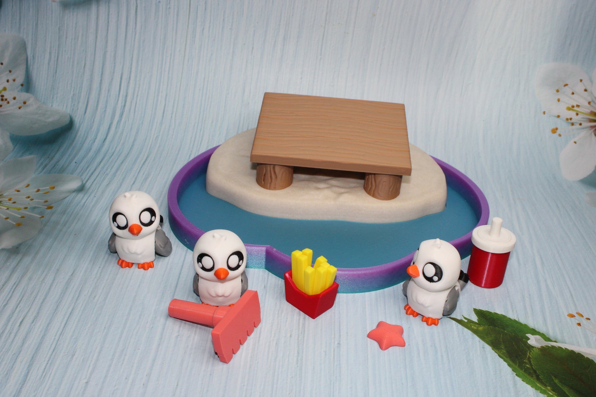 Pigeon Playset 3d printed-Everything Included - Wonderland 3D Printing 