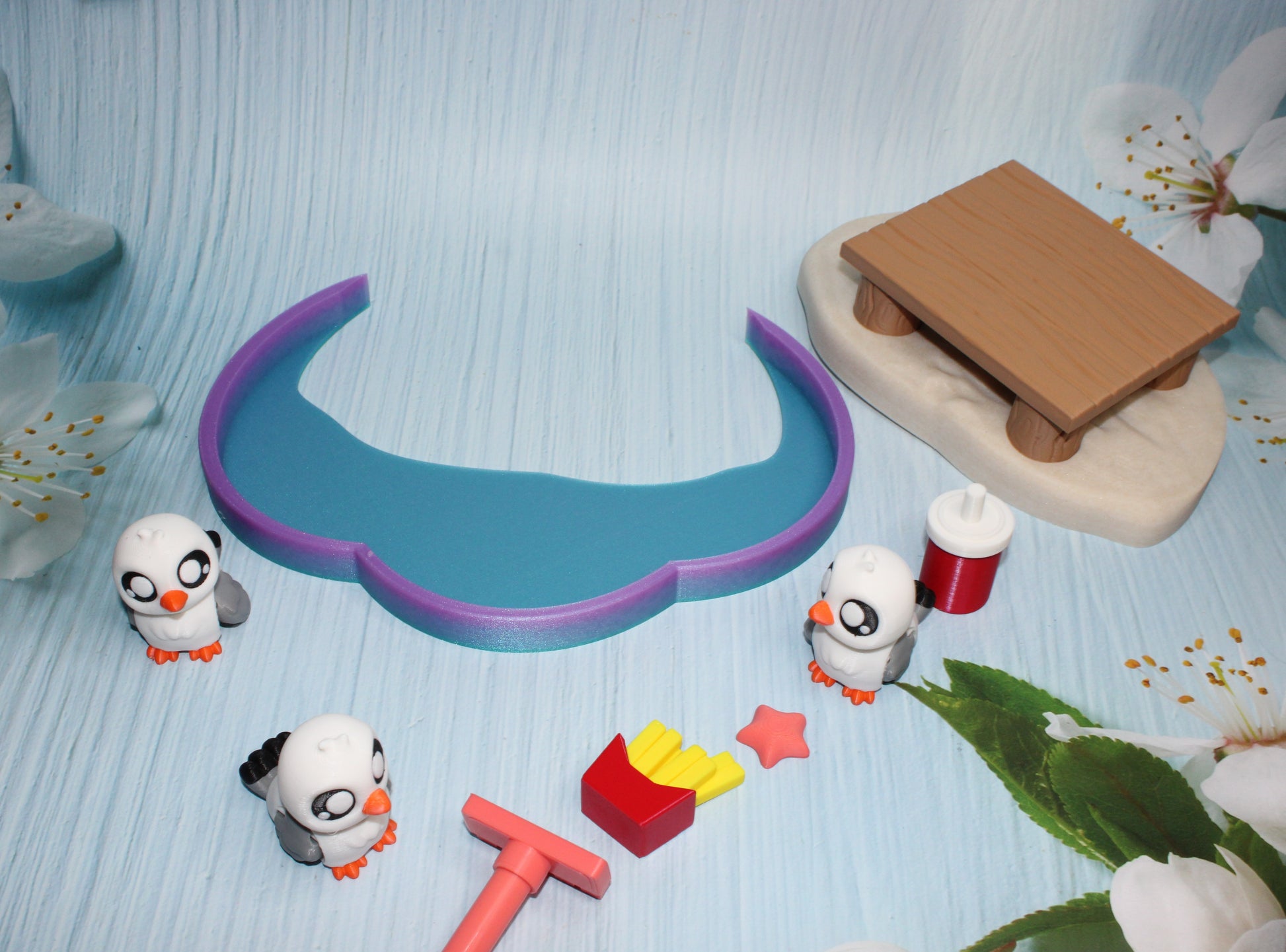 Pigeon Playset 3d printed-Everything Included - Wonderland 3D Printing 