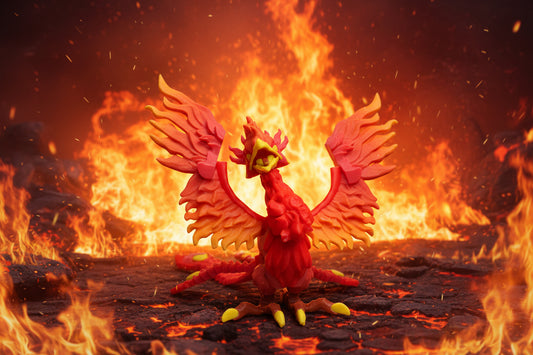 Phoenix 3d printed 6" tall - Wonderland 3D Printing 