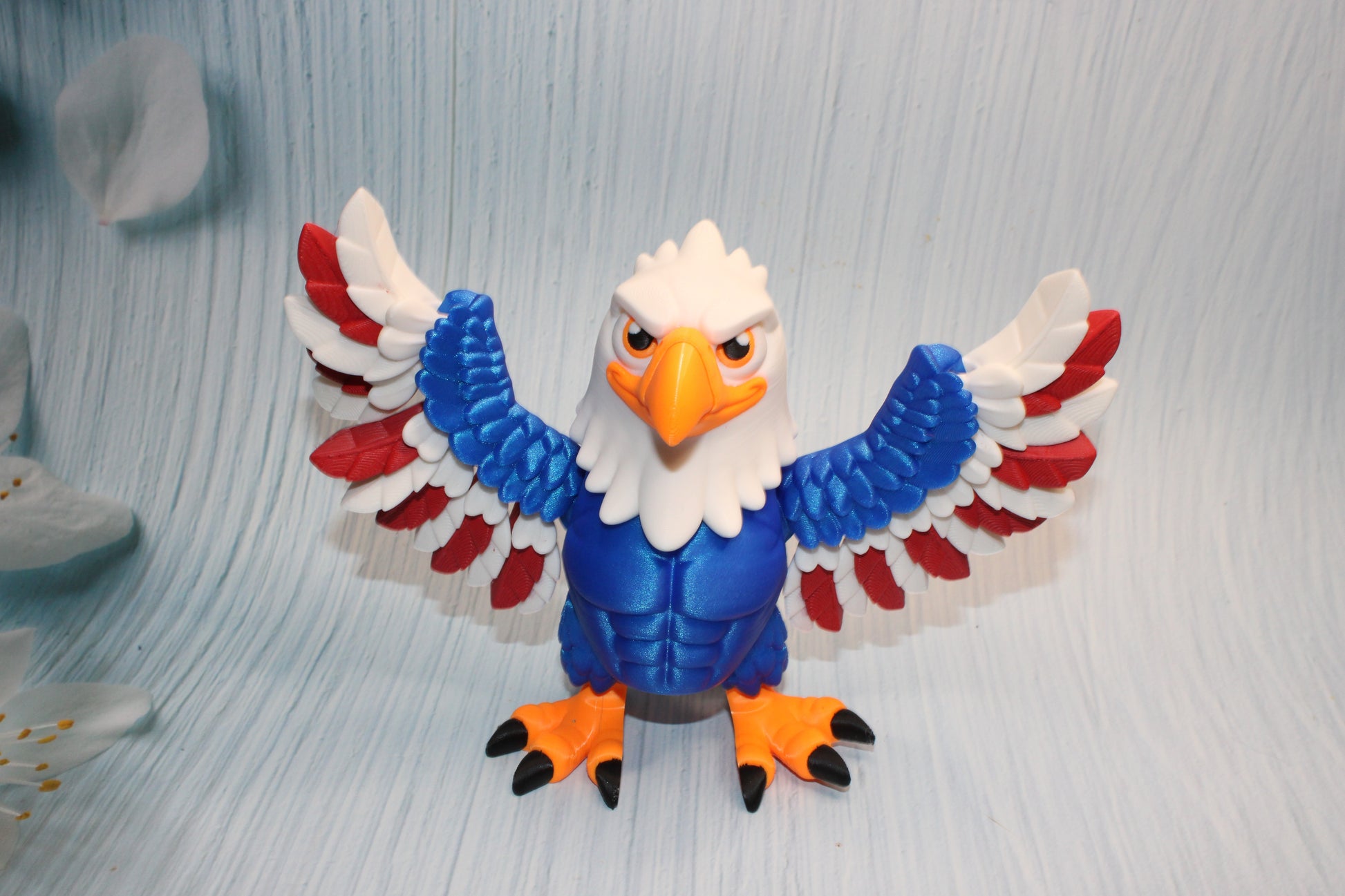 Mighty Eagle 3d printed wing or arms options- 5.5" tall - Wonderland 3D Printing 