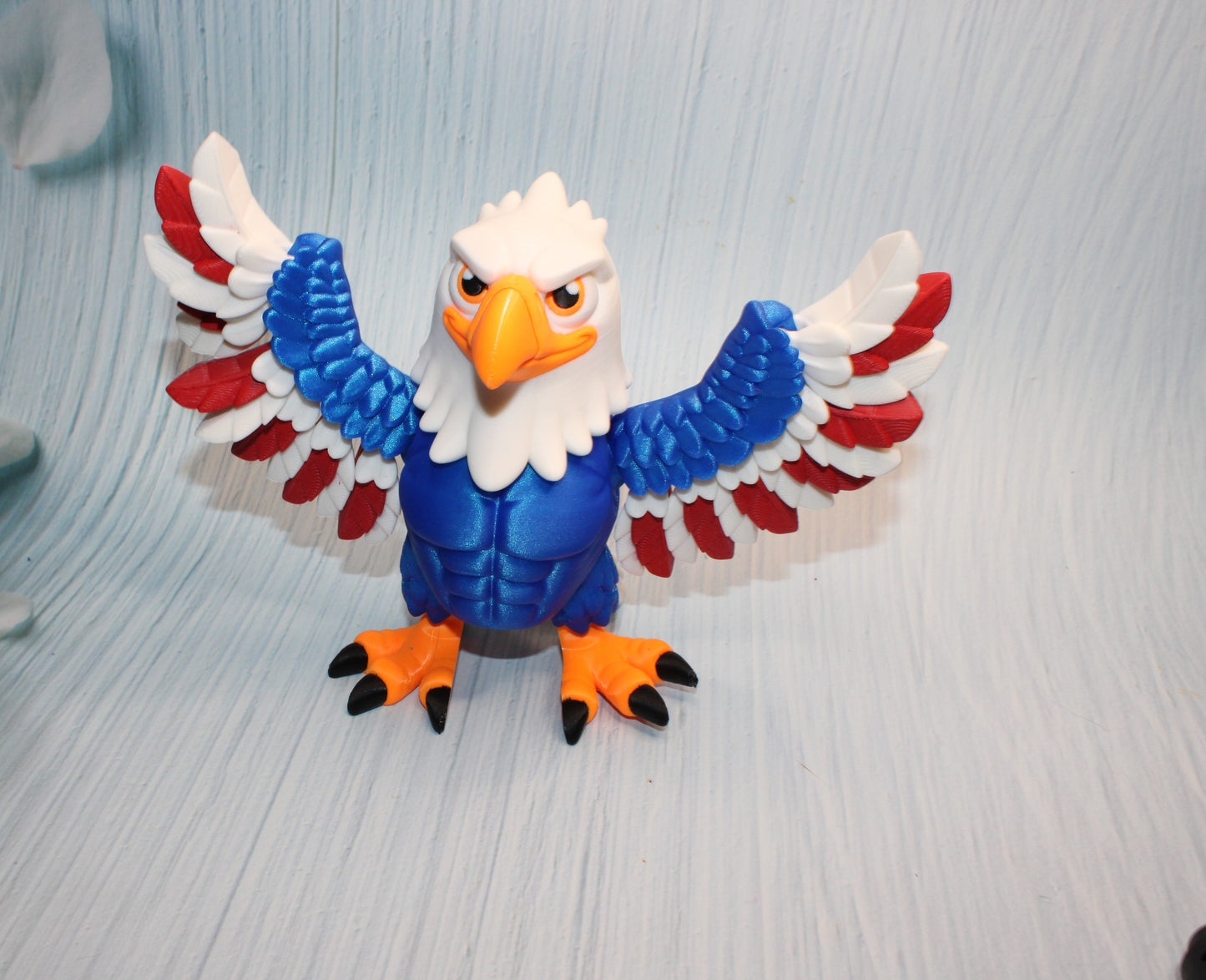 Mighty Eagle 3d printed wing or arms options- 5.5" tall - Wonderland 3D Printing 