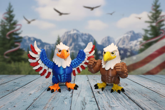 Mighty Eagle 3d printed wing or arms options- 5.5" tall - Wonderland 3D Printing 
