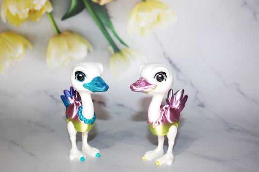 Ostrich 3D Printed Articulated Flexi Fidget Figurine - Wonderland 3D Printing 