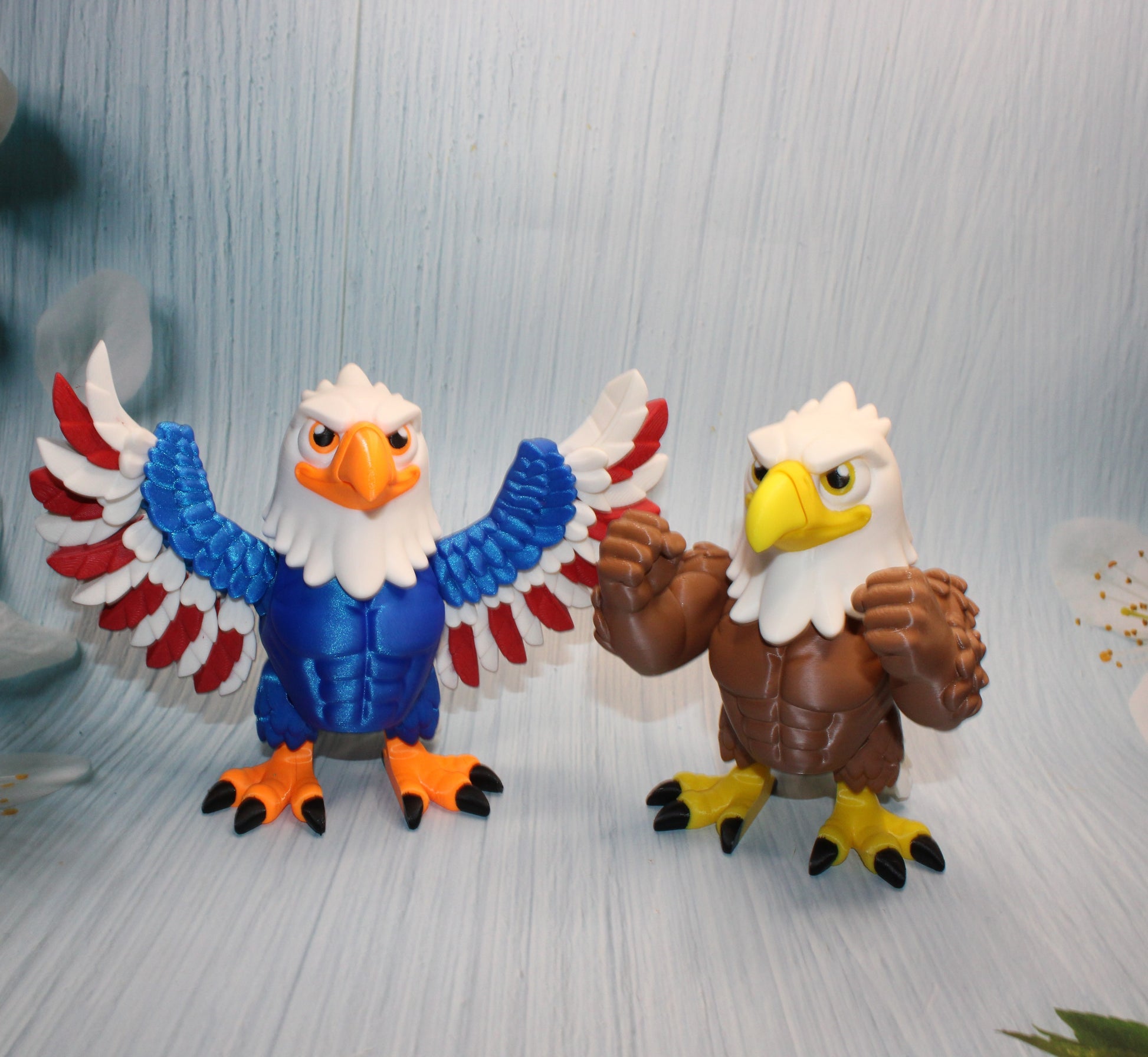 Mighty Eagle 3d printed wing or arms options- 5.5" tall - Wonderland 3D Printing 