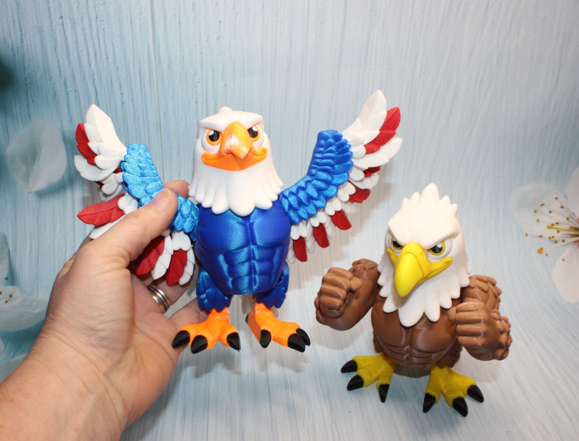 Mighty Eagle 3d printed wing or arms options- 5.5" tall - Wonderland 3D Printing 
