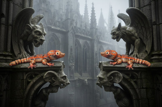 Gargoyle Gecko 3d printed 9" Long - Wonderland 3D Printing 
