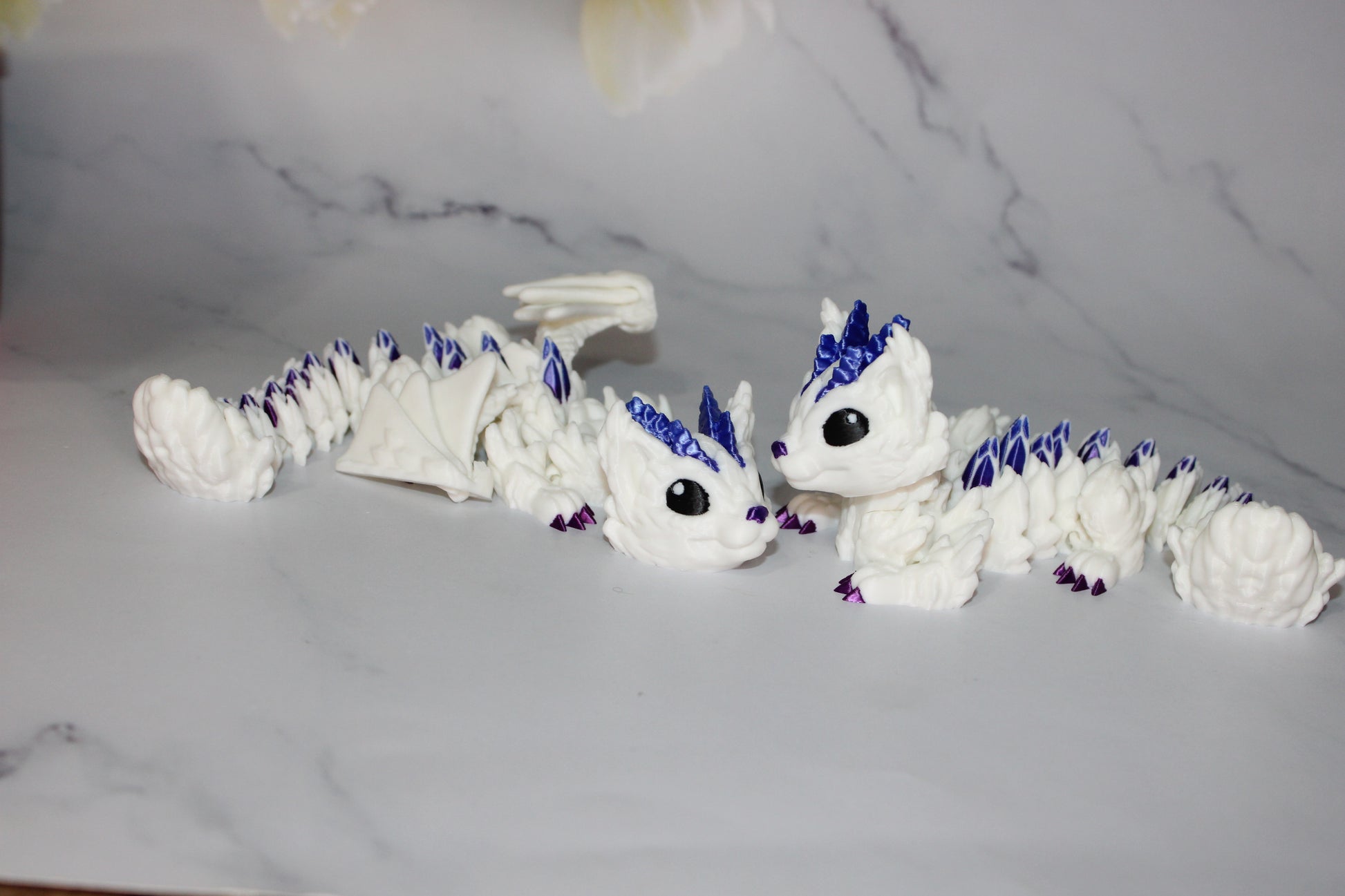 Cat Dragon or Kitten Dragon- 3D Printed Articulated Flexi Figurine - Wonderland 3D Printing 
