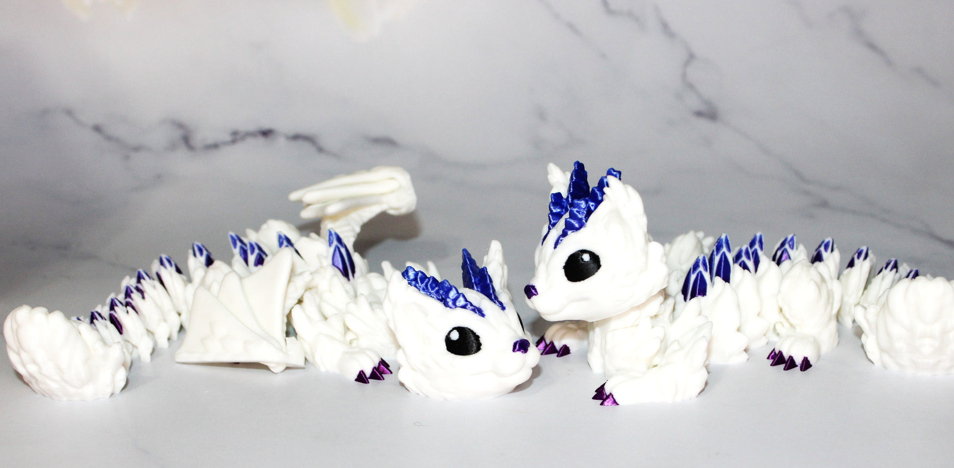 Cat Dragon or Kitten Dragon- 3D Printed Articulated Flexi Figurine - Wonderland 3D Printing 