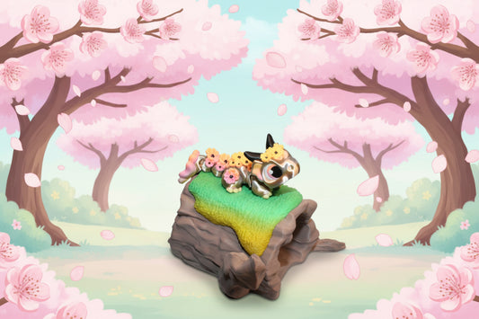 Cherry Blossom Dragon 5" with Log Options - Wonderland 3D Printing 