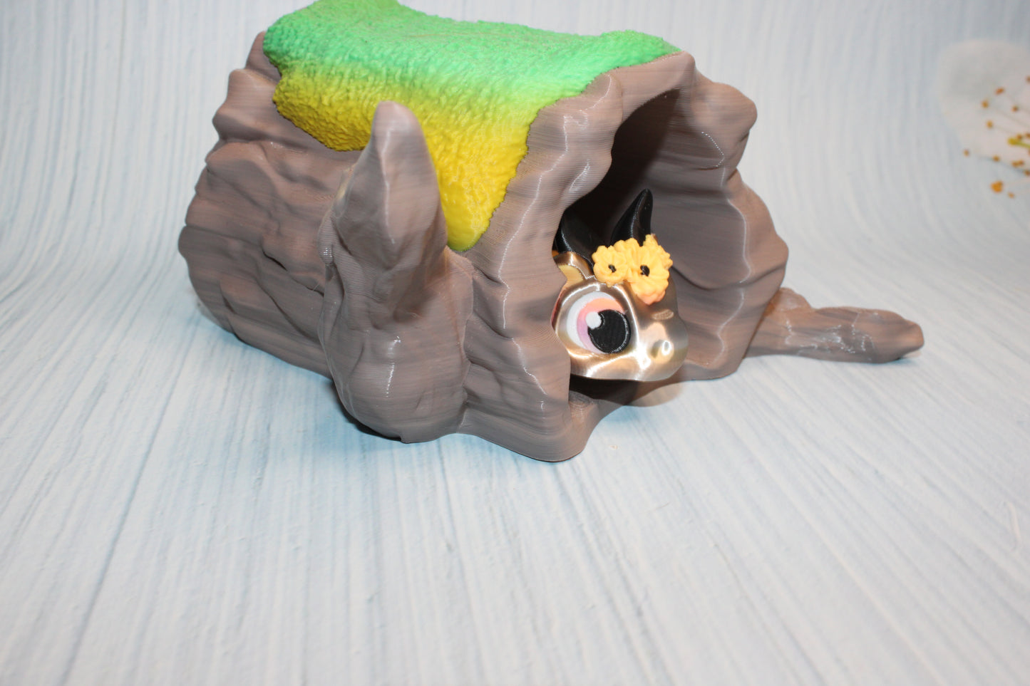 Cherry Blossom Dragon 5" with Log Options - Wonderland 3D Printing 