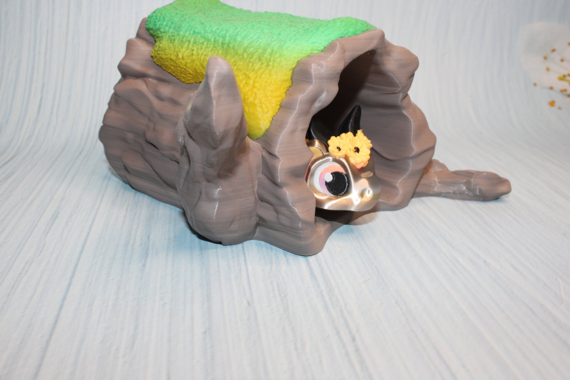 Cherry Blossom Dragon 5" with Log Options - Wonderland 3D Printing 