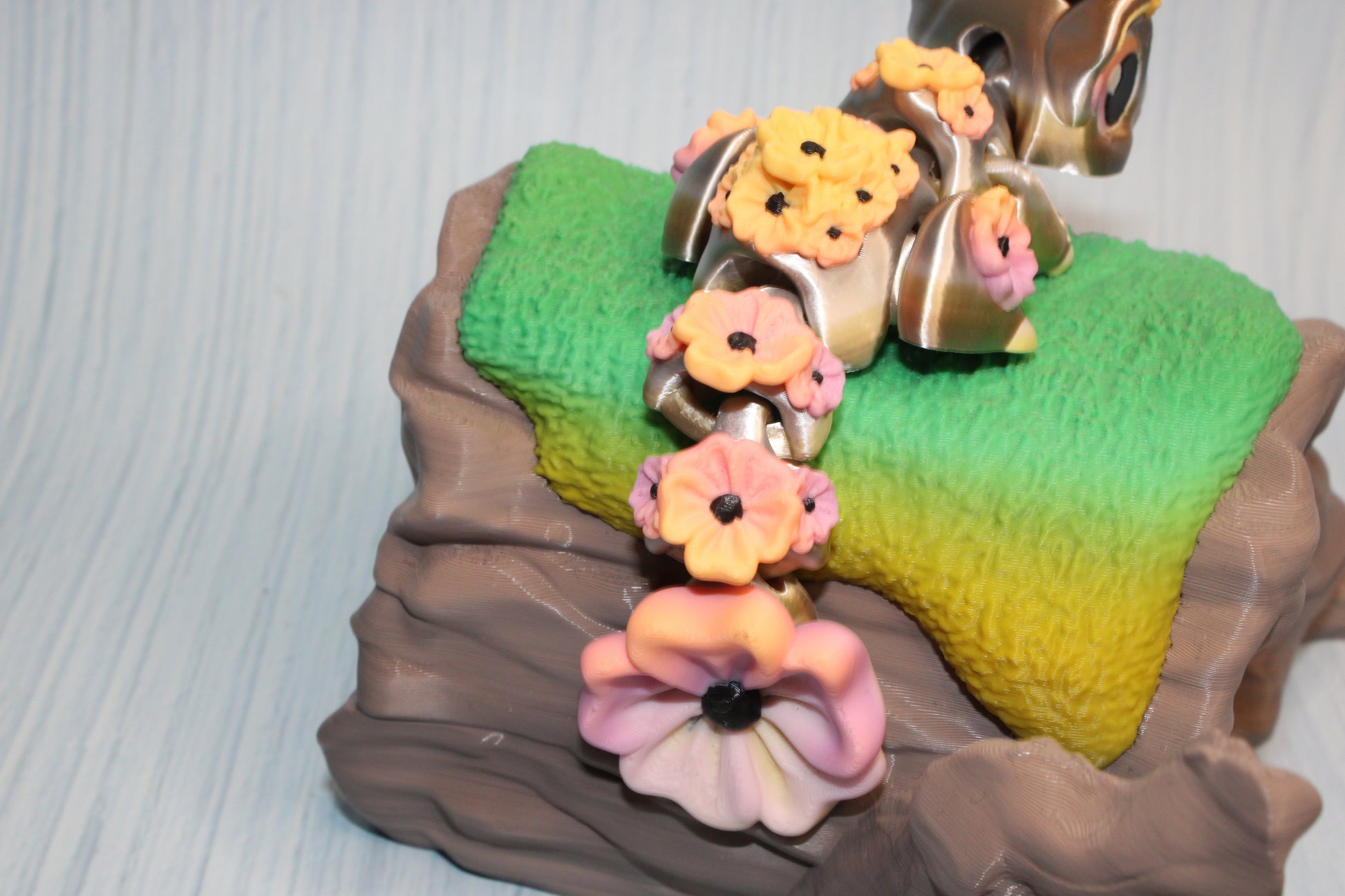 Cherry Blossom Dragon 5" with Log Options - Wonderland 3D Printing 