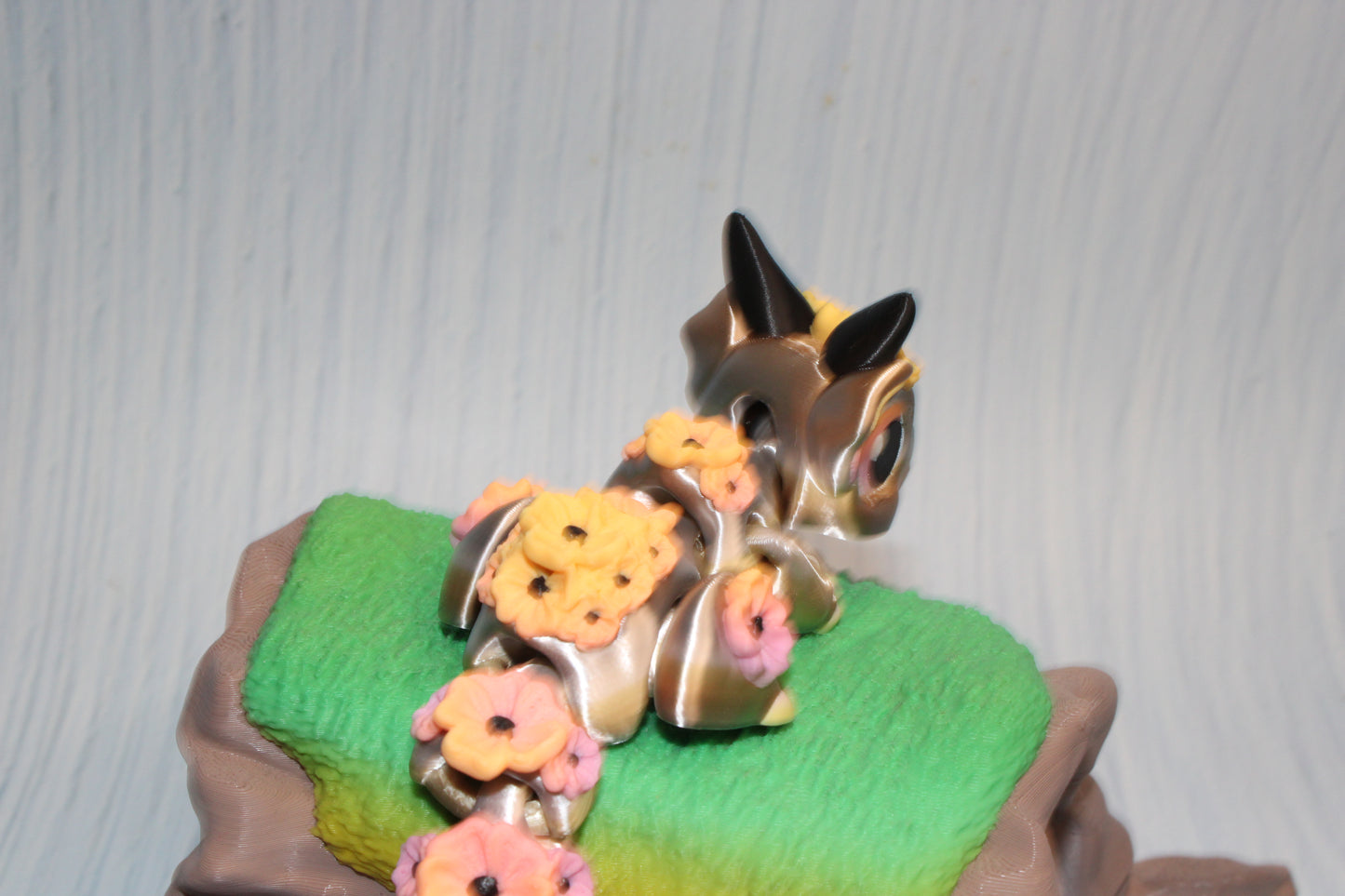 Cherry Blossom Dragon 5" with Log Options - Wonderland 3D Printing 