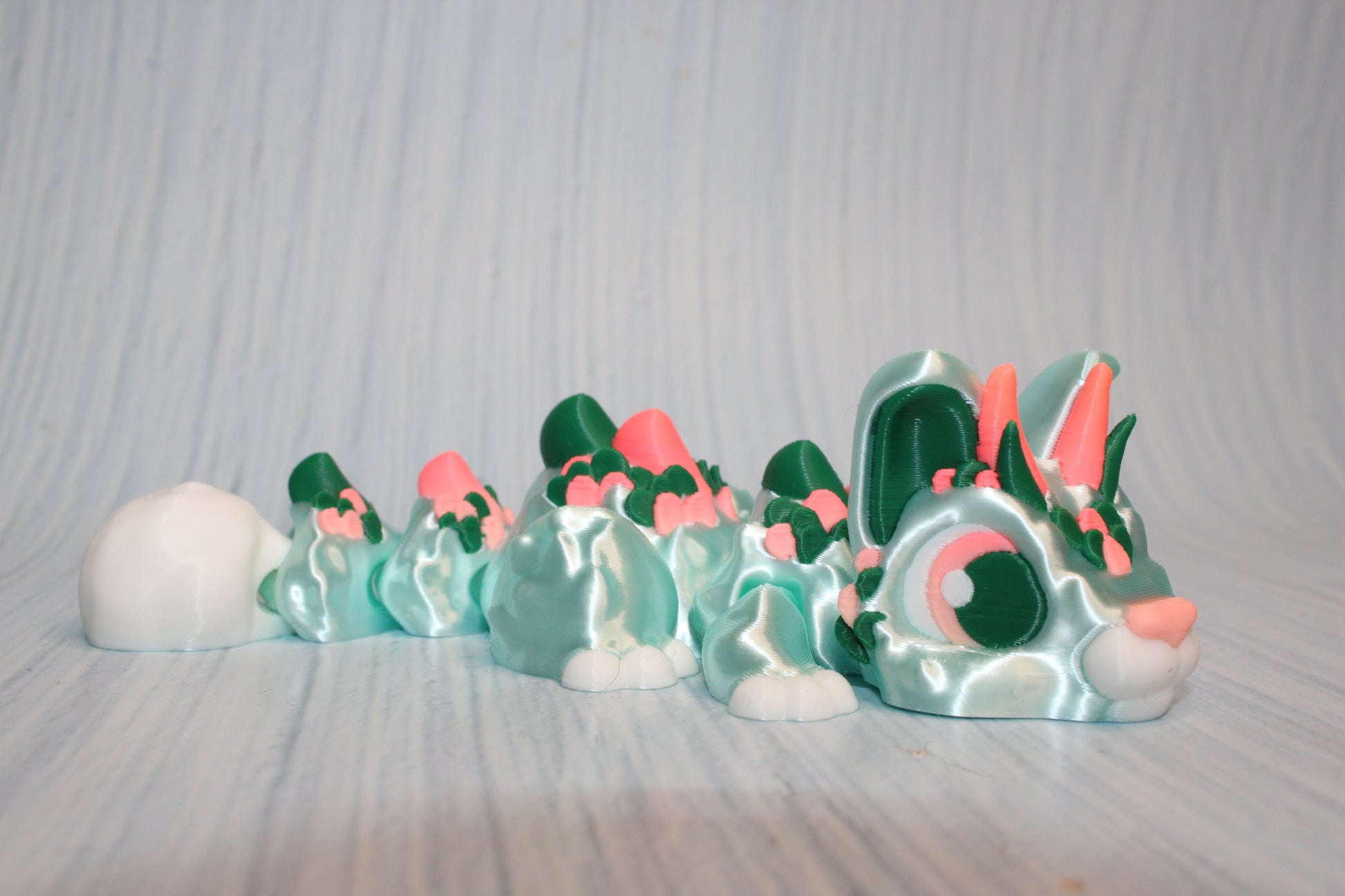 Bunny Dragon 4.75" with Log Options - Wonderland 3D Printing 