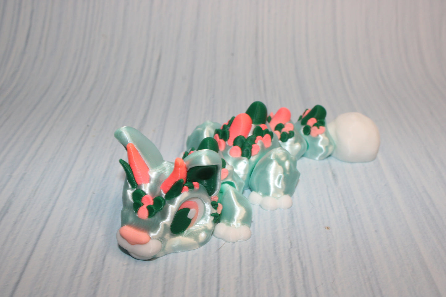 Bunny Dragon 4.75" with Log Options - Wonderland 3D Printing 