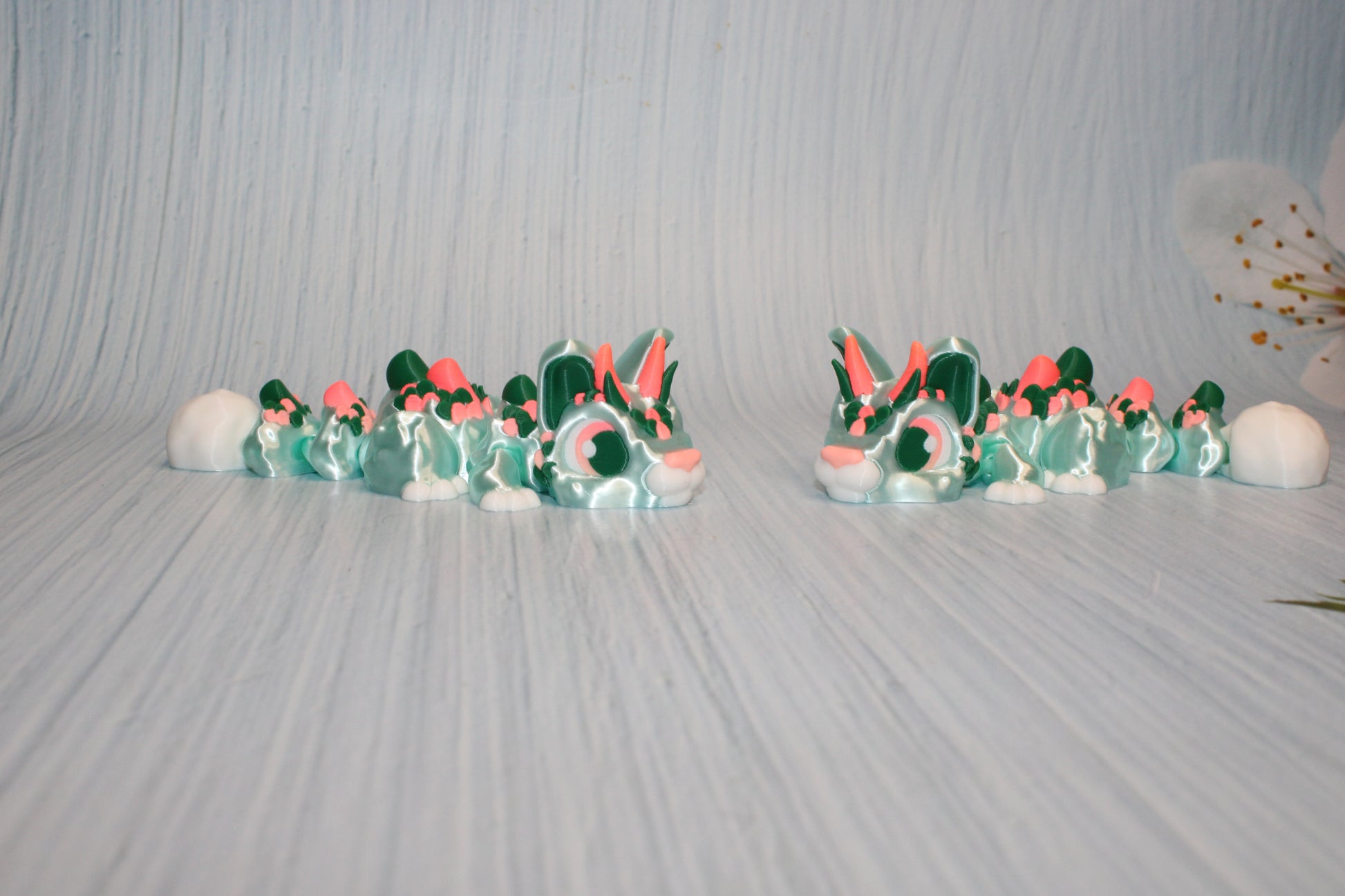 Bunny Dragon 4.75" with Log Options - Wonderland 3D Printing 