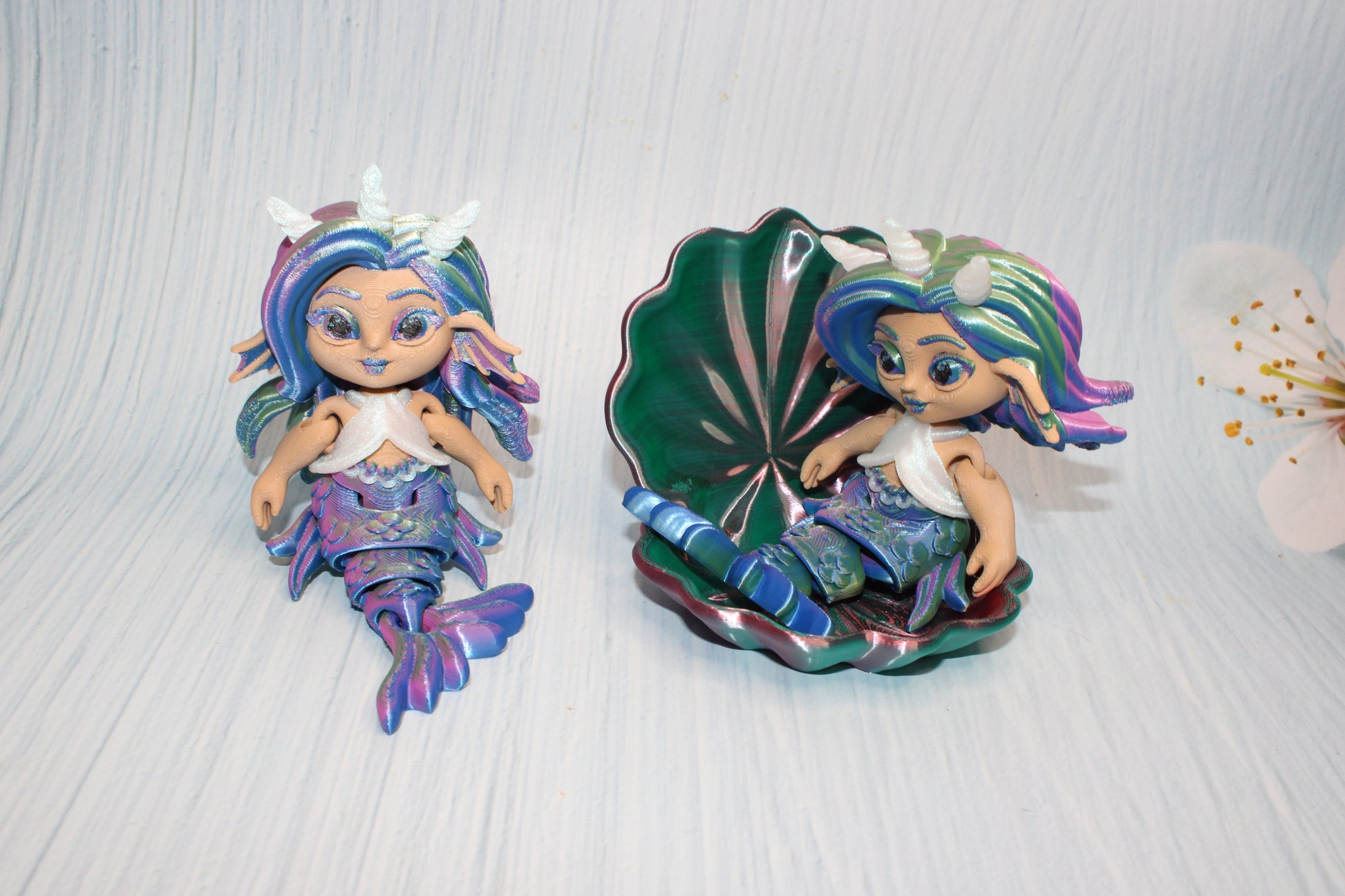 Mermaid 5.5" with Shell chair options - Wonderland 3D Printing 