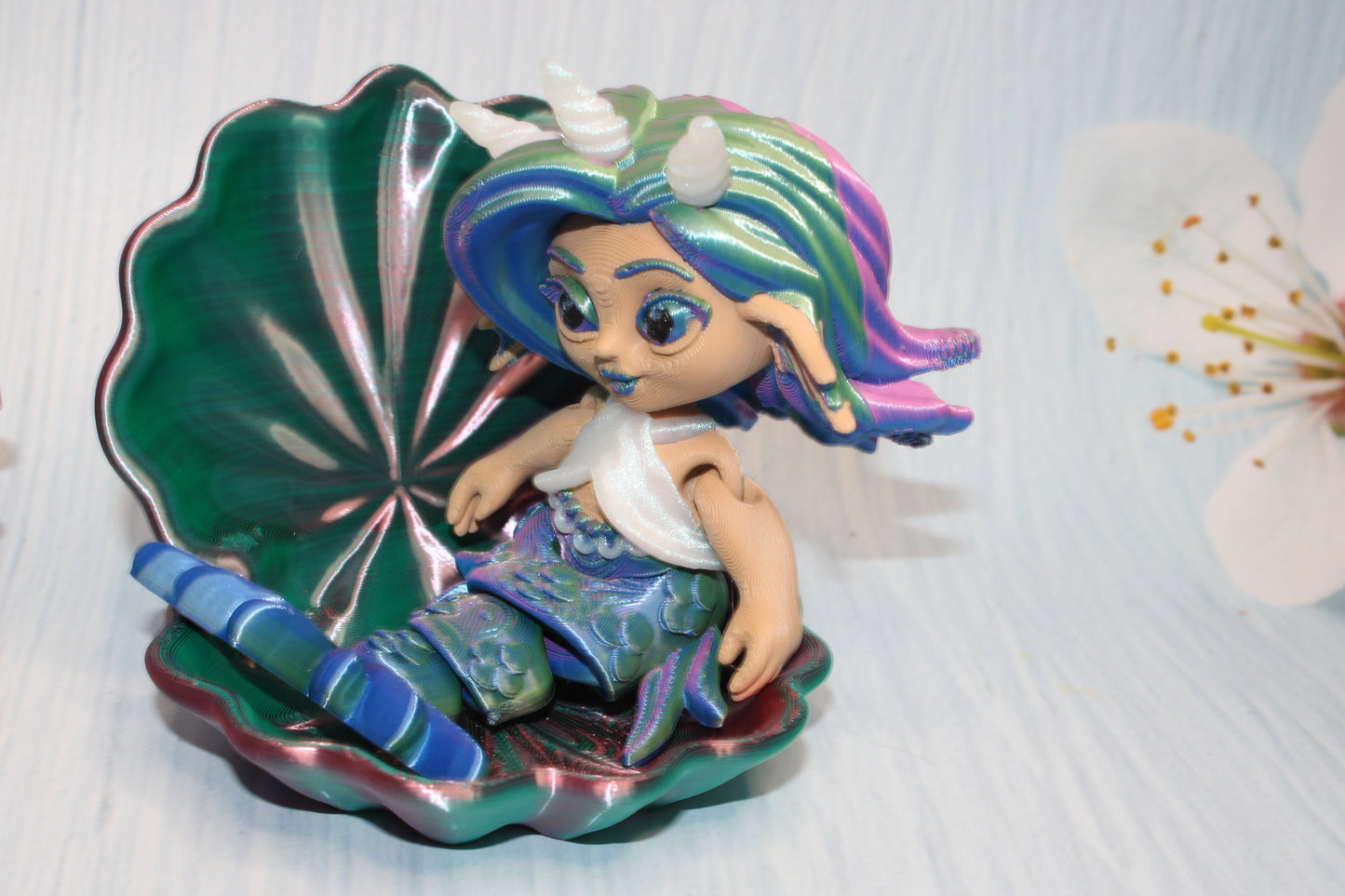 Mermaid 5.5" with Shell chair options - Wonderland 3D Printing 