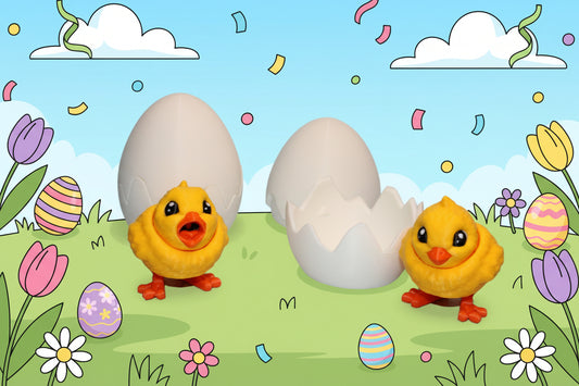 Baby Chick with Egg - Wonderland 3D Printing 