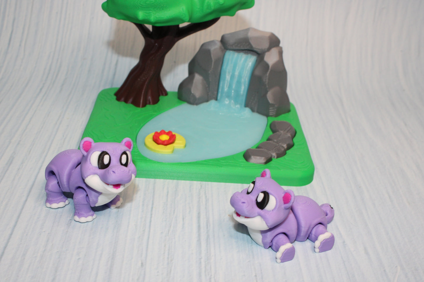 Rhino 3d printed playset- comes with 2 rhinos - Wonderland 3D Printing 