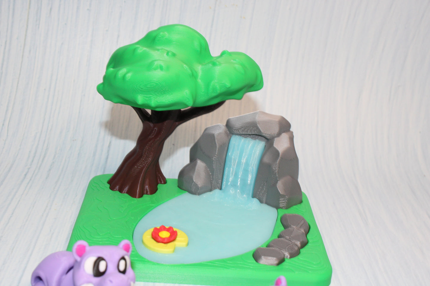 Rhino 3d printed playset- comes with 2 rhinos - Wonderland 3D Printing 