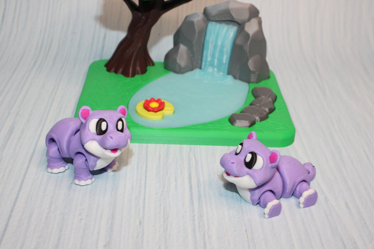 Rhino 3d printed playset- comes with 2 rhinos - Wonderland 3D Printing 