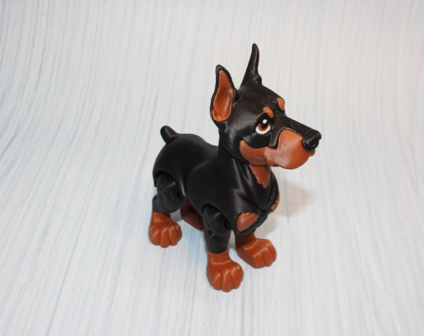 Doberman:3D Printed Articulated Flexi Fidget Toy 4" t - Wonderland 3D Printing 