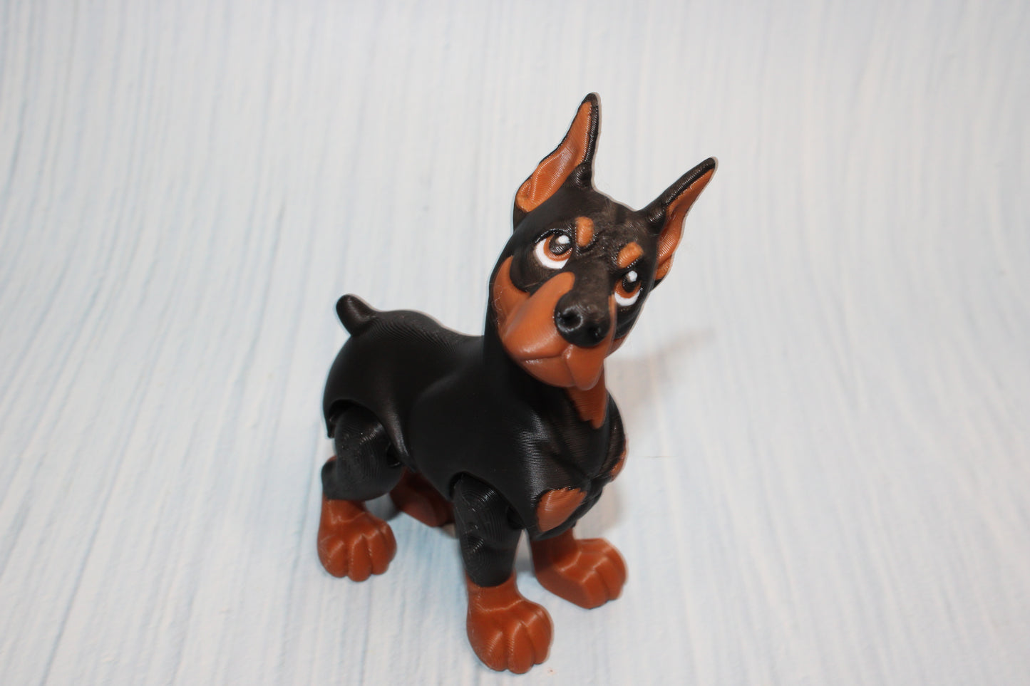 Doberman:3D Printed Articulated Flexi Fidget Toy 4" t - Wonderland 3D Printing 