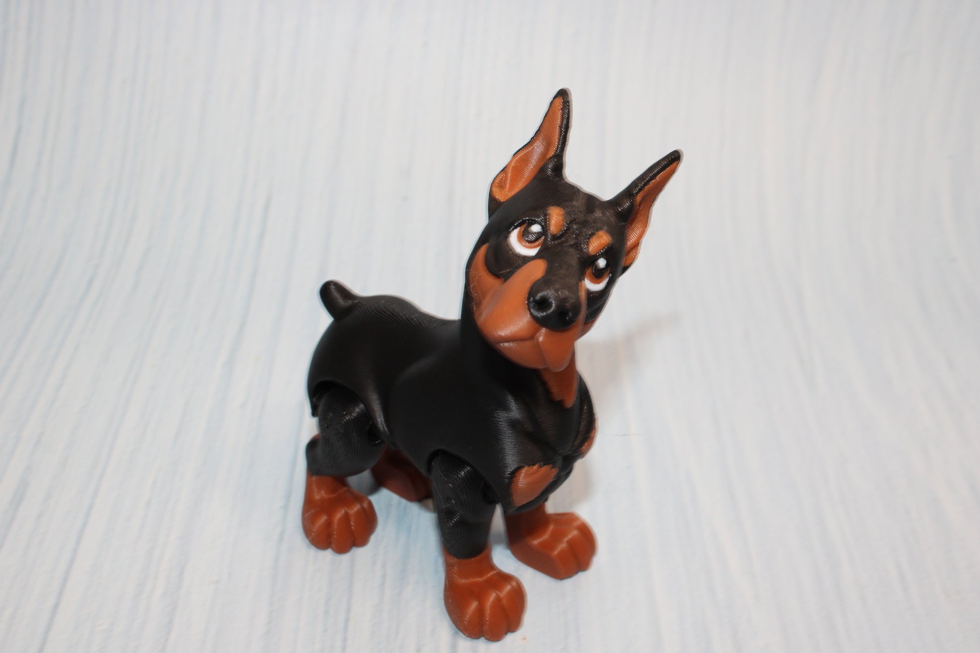 Doberman:3D Printed Articulated Flexi Fidget Toy 4" t - Wonderland 3D Printing 