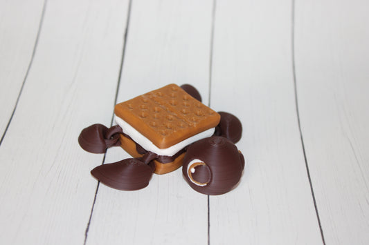 Smores Turtle Articulated 3d Printed Figurine - Wonderland 3D Printing 