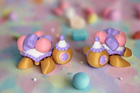 Celebration Turtles-3D Printed Articulated Figurine- Perfect for Parties - Wonderland 3D Printing 