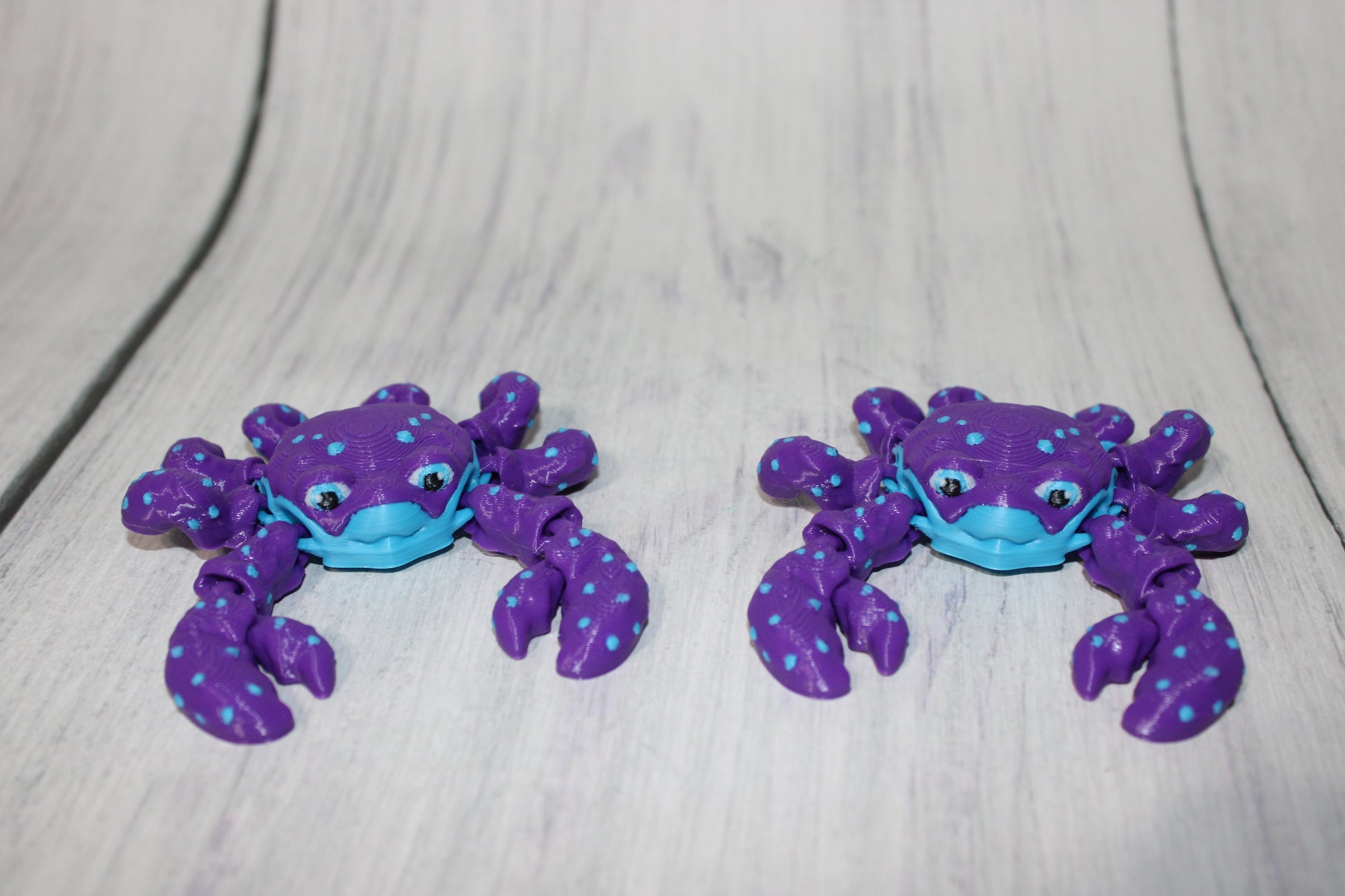 Alligator 3.75 in long and Crab 3 inches-Articulated 3d Printed Figurine - Wonderland 3D Printing 