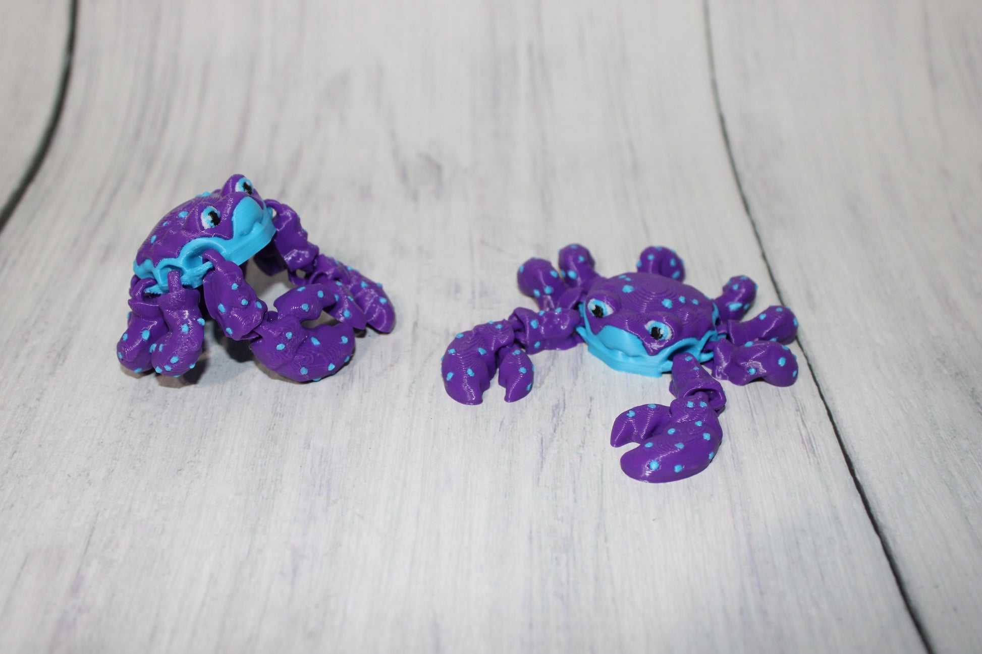 Alligator 3.75 in long and Crab 3 inches-Articulated 3d Printed Figurine - Wonderland 3D Printing 