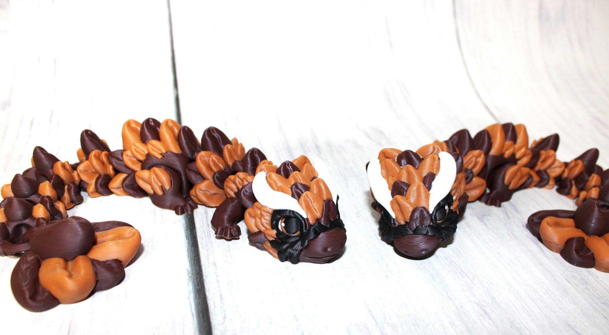 French Roast Coffee Dragon 5 in Articulated 3d Printed Figurine - Wonderland 3D Printing 