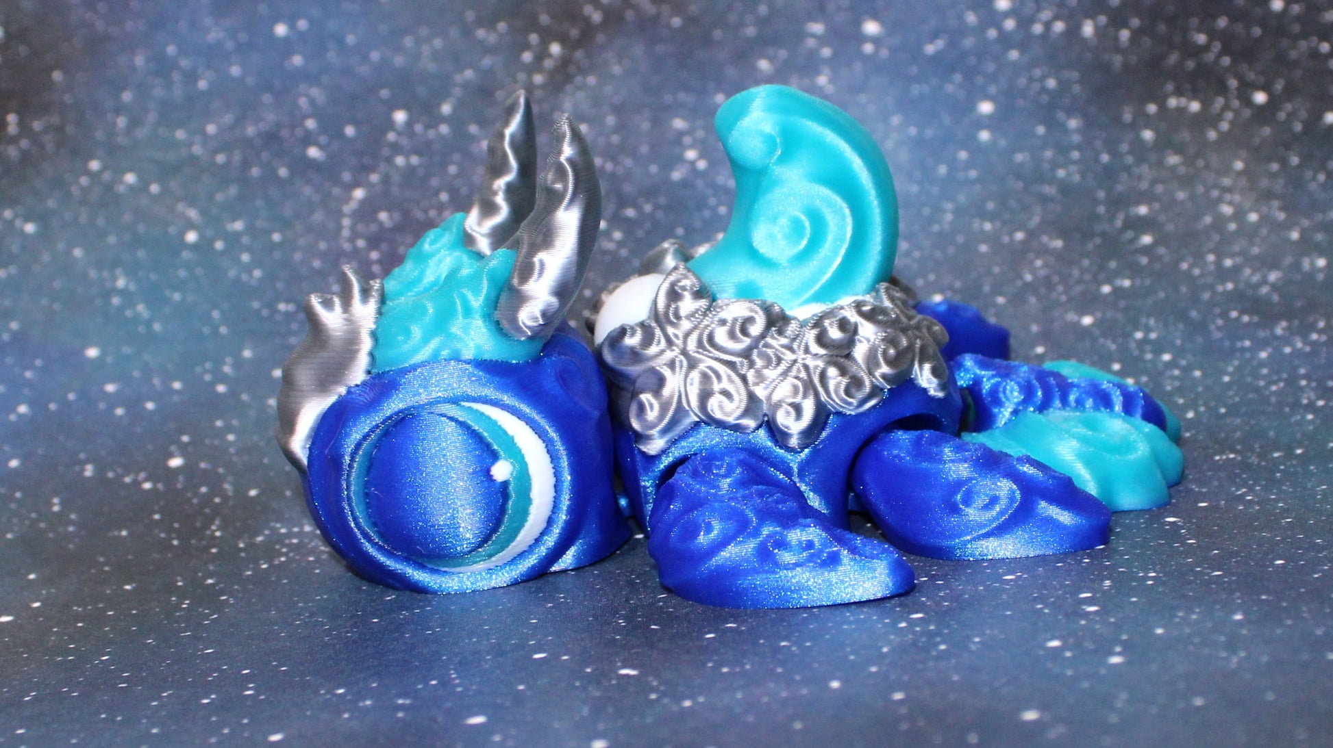 Cancer Zodiac Turtle 4.2 inches Long Articulated 3d Printed Figurine - Wonderland 3D Printing 