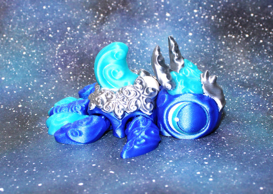 Cancer Zodiac Turtle 4.2 inches Long Articulated 3d Printed Figurine - Wonderland 3D Printing 