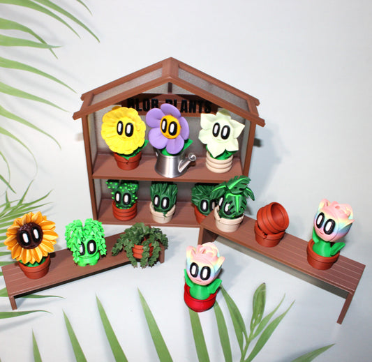 Blob Flowers and Succulents  3D Printed Articulated Figurines - Wonderland 3D Printing 