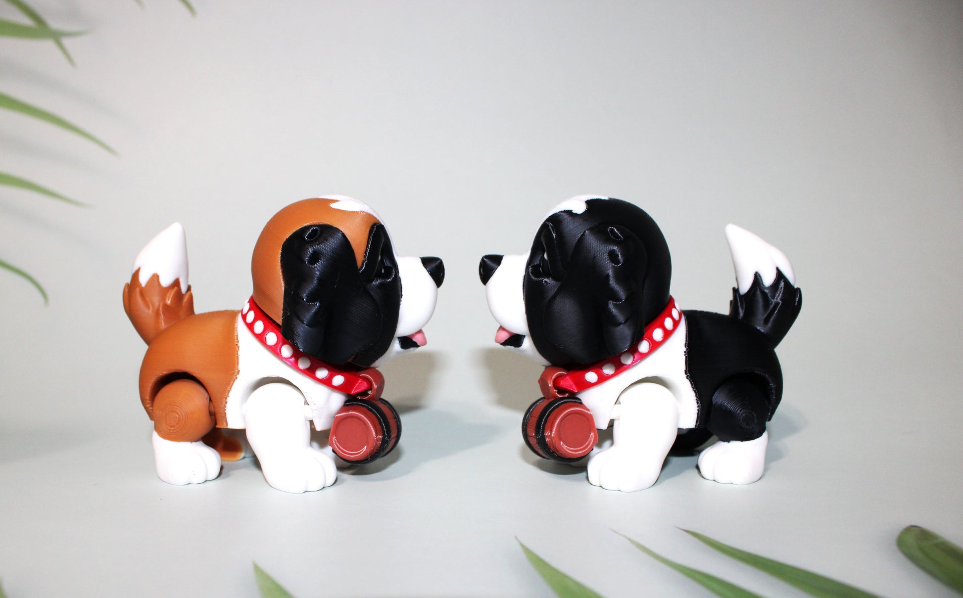 St Bernard Puppy:4 inches-3D Printed Articulated Flexi Fidget Toy - Wonderland 3D Printing 